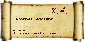 Kapornai Adrienn névjegykártya
